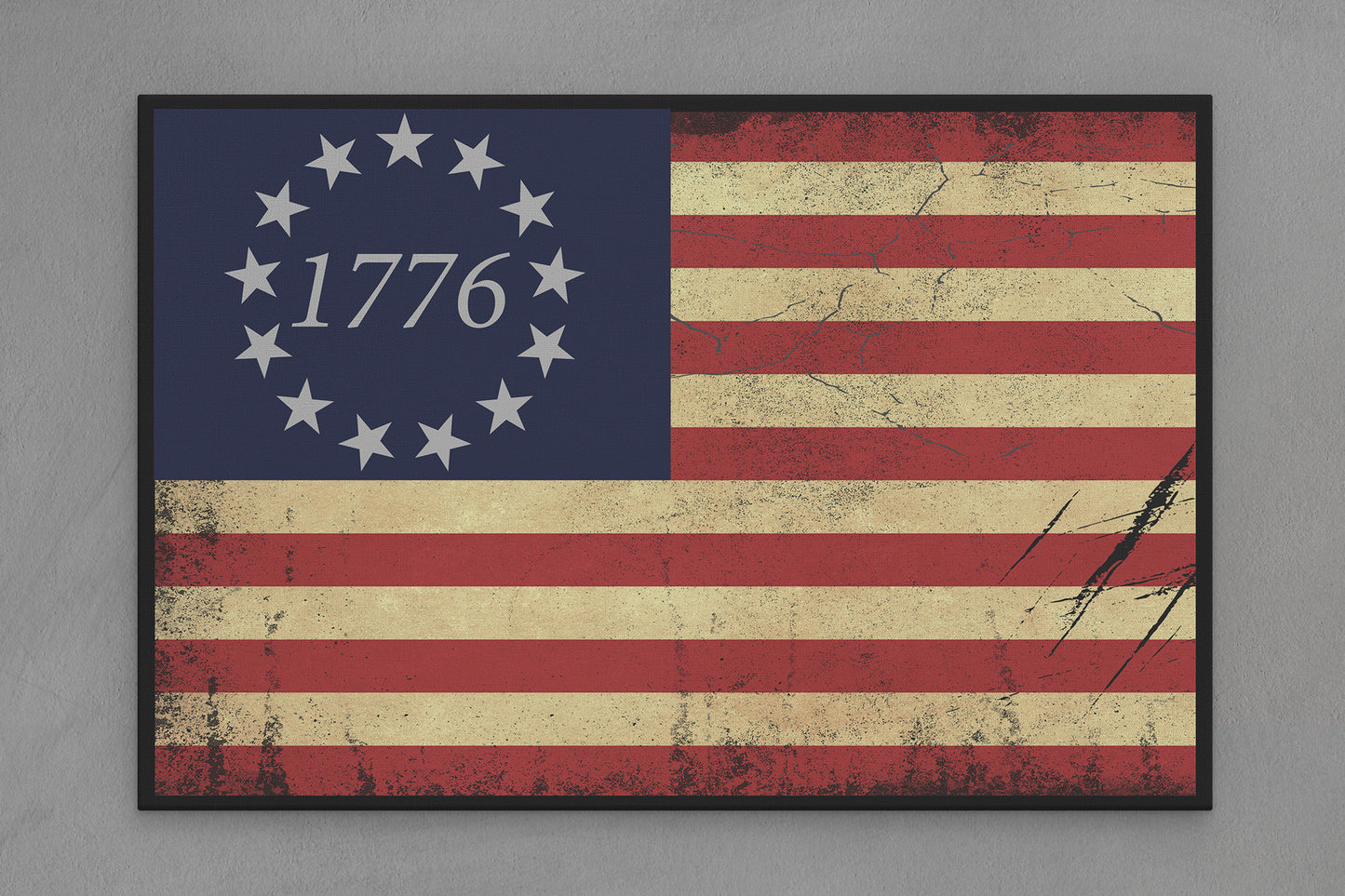 United States Canvas Flag "Bicentennial 1776" Image