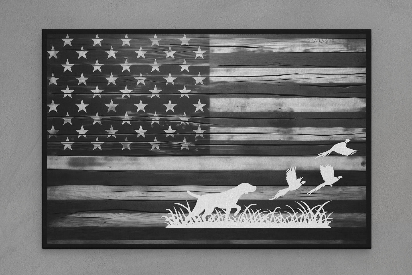 United States Canvas Flag with "Bird Dog Hunting" Image