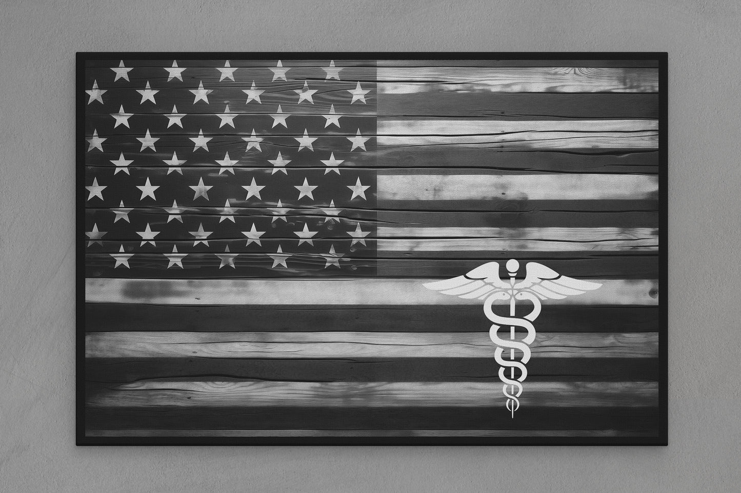 United States Canvas Flag with Doctor and Nurse "Seal" Image