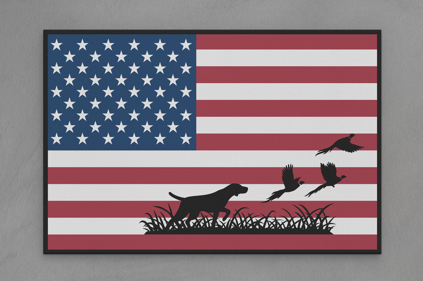 United States Canvas Flag with "Bird Dog Hunting" Image