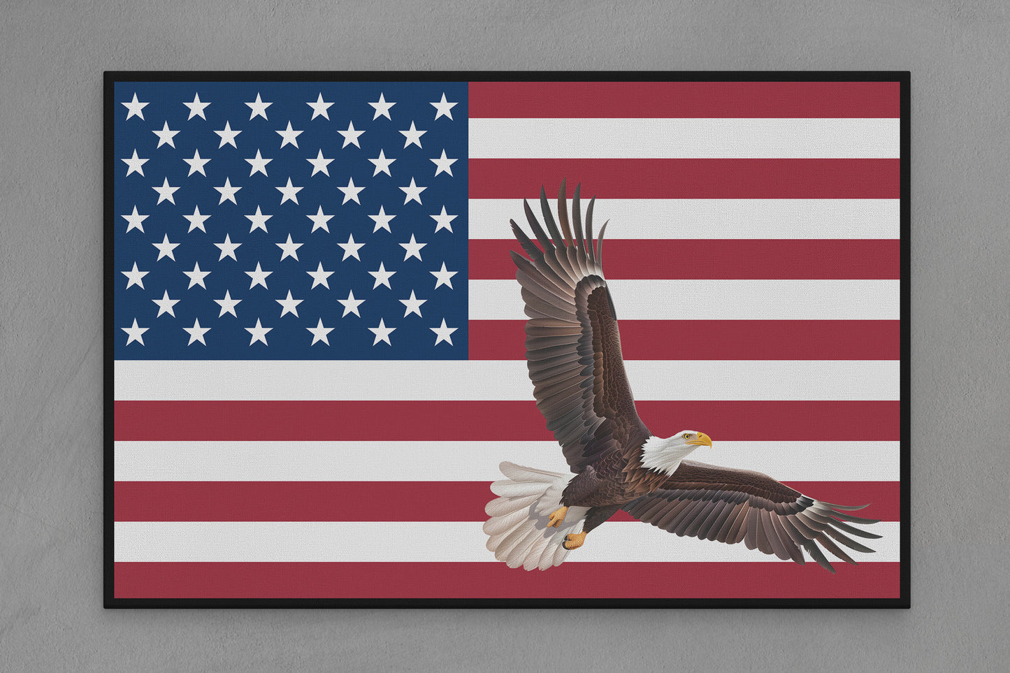 United States Canvas Flag with Eagle "Soaring" Image