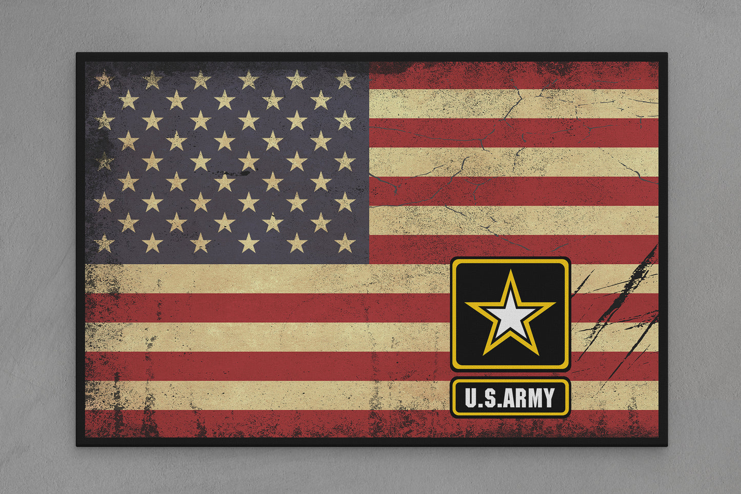 United States Canvas Flag with Army "Star Emblem" Image