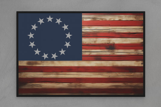 United States Canvas Flag with "Betsy Ross" Image