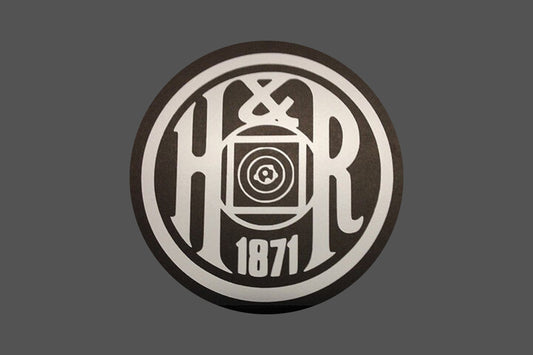 Round Canvas Frame with "H&R Gun Emblem" Image