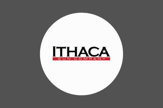 Round Canvas Frame with "Ithaca Gun Emblem" Image