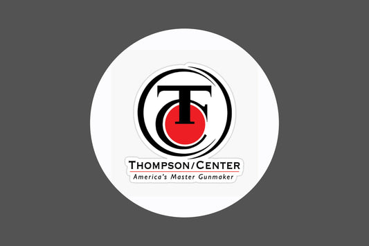 Round Canvas Frame with "Thompson Center Gun Emblem" Image