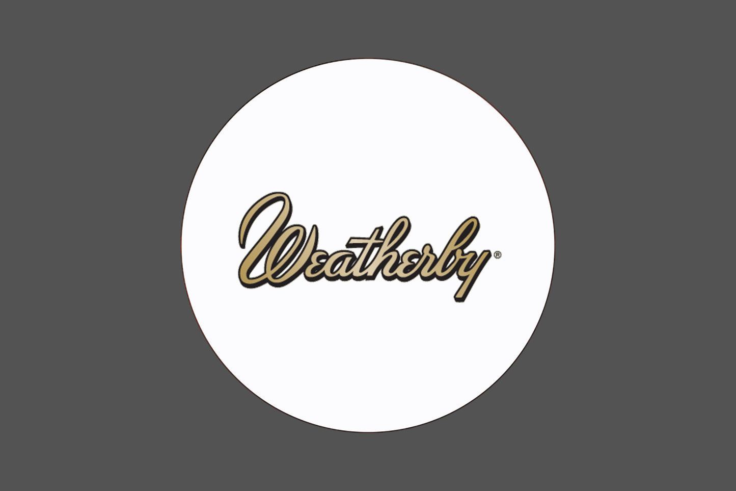 Round Canvas Frame with "Weatherby Gun Emblem" Image